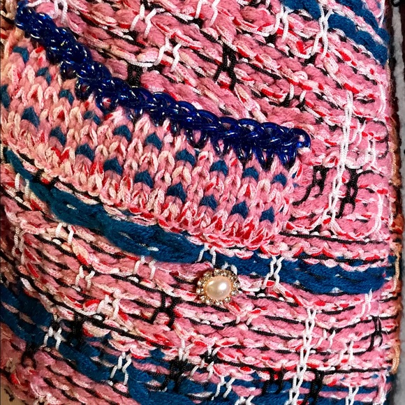 GoAloneWithALU Chunky Knit Pink Blue Cardigan - Picture 5 of 8